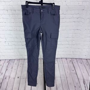 Prana Meme Style Dark Gray Skinny Cargo Hiking Pants Size 10